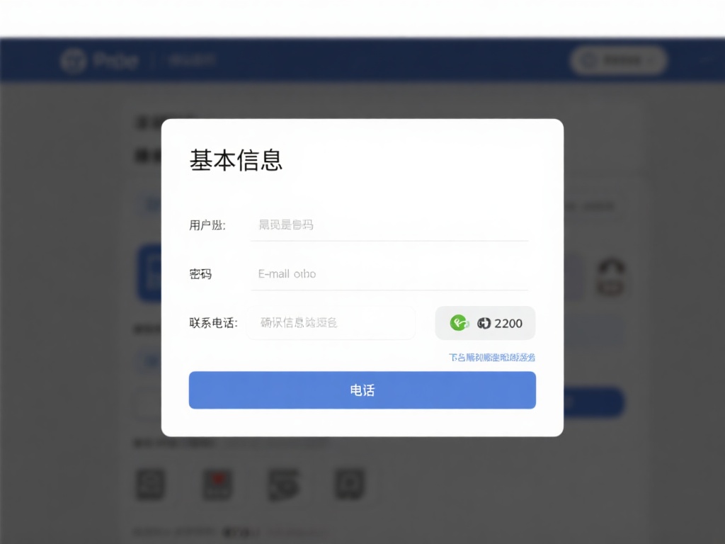 接下来，你需要填写一些基本的个人信息，如用户名、密